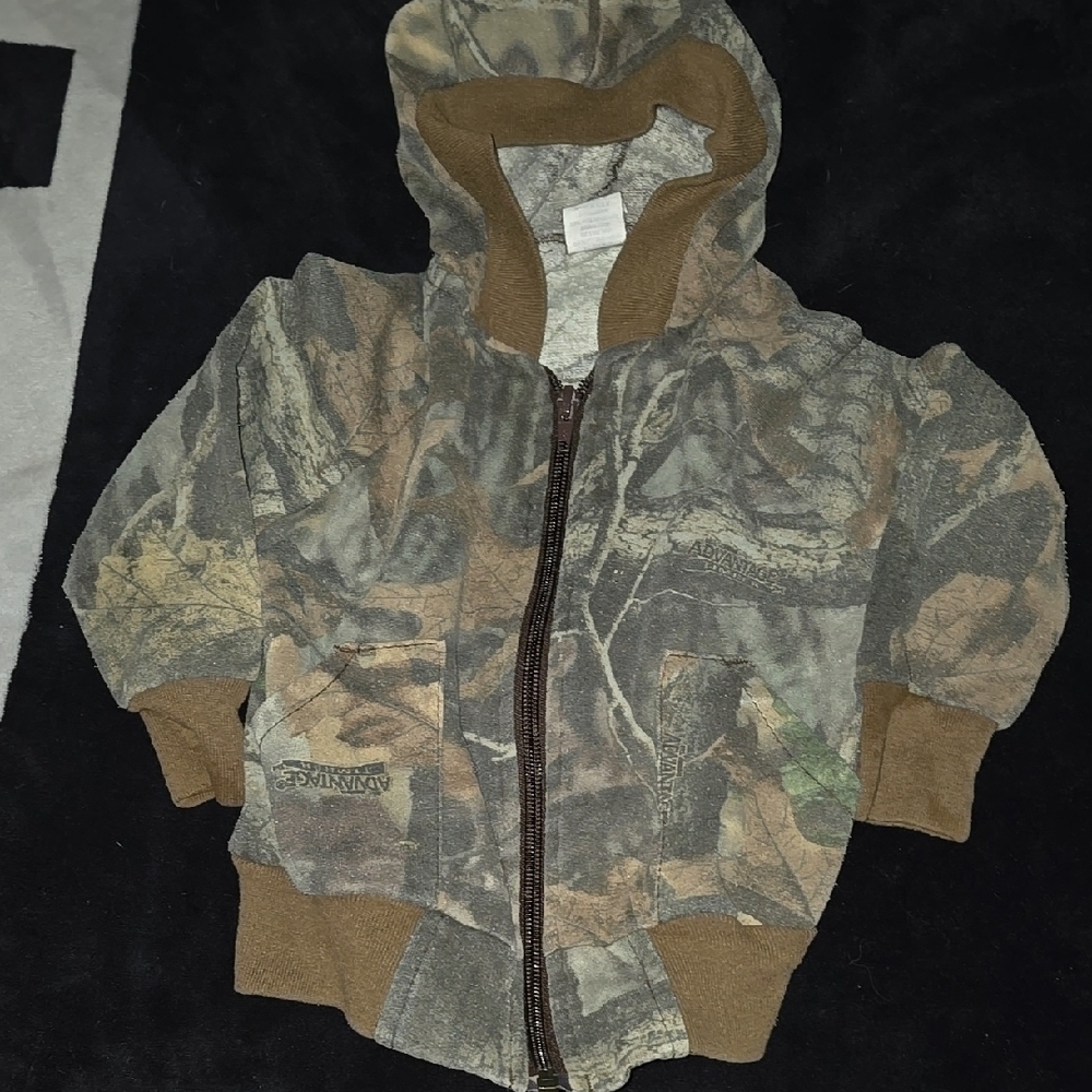 Vintage Camouflage Hoodie Kids USA made 6-12 Month